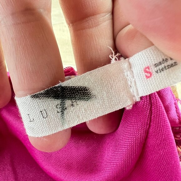 Lush Floral Multicolor Ruched Puff Sleeve Sweetheart Mini Dress Size Small - Picture 10 of 12